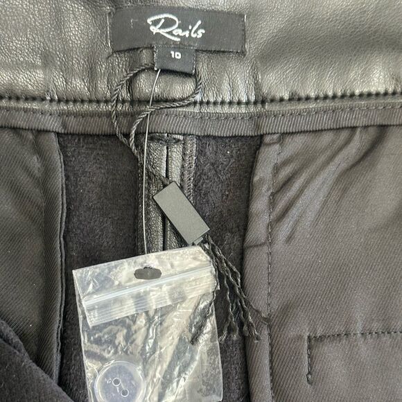 Rails Jo Vegan Leather Black Pants New! - Picture 9 of 12